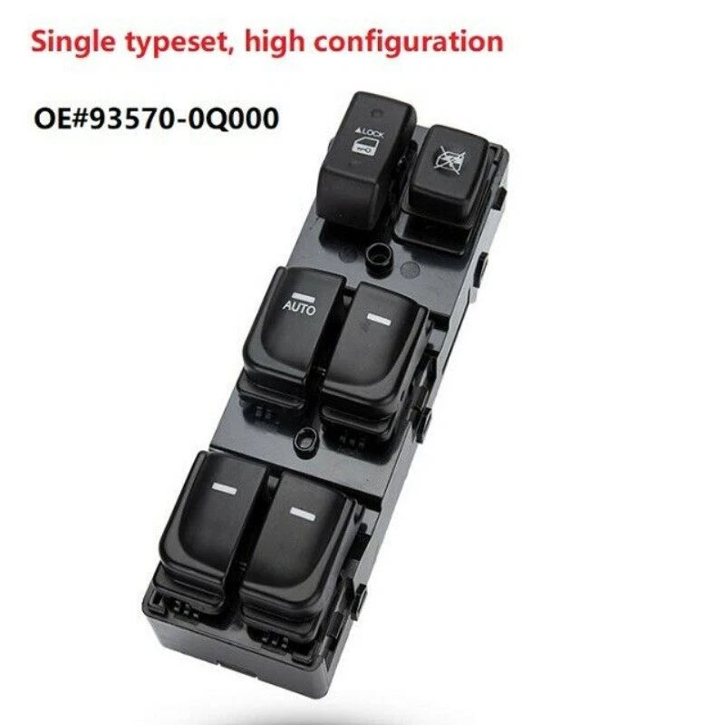 2008-15 for Hyundai Elantra 93570-0Q000 Car Window Glass Master Control Switch Foto 3 de 4