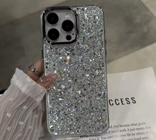 For iPhone 17 16 15 Pro Max 14 13 12 Soft Cover Luxury Bling Glitter Phone Case