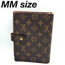 Louis Vuitton Agenda MM Brown Planner Cover Monogram 7.3in 5.5in From Japan