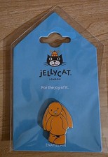 Jellycat Amberley Bashful Luxe Bunny Enamel Pin Badge. Orange. Brand New Sealed