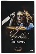 Jamie Lee Curtis "Halloween" Signed Autograph 11x17 Photo Laurie Strode JSA COA