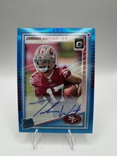 2025 Donruss Optic Football Jordan Watkins #289 Neon Blue Rookie Auto /299 49ers