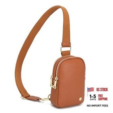 Anti Theft Crossbody Bag for Women RFID Blocking Sling Purse with Small Brown