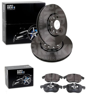 EuroBrake BREMSSCHEIBEN 302mm + BELÄGE VORNE passend für OPEL VECTRA C + SIGNUM