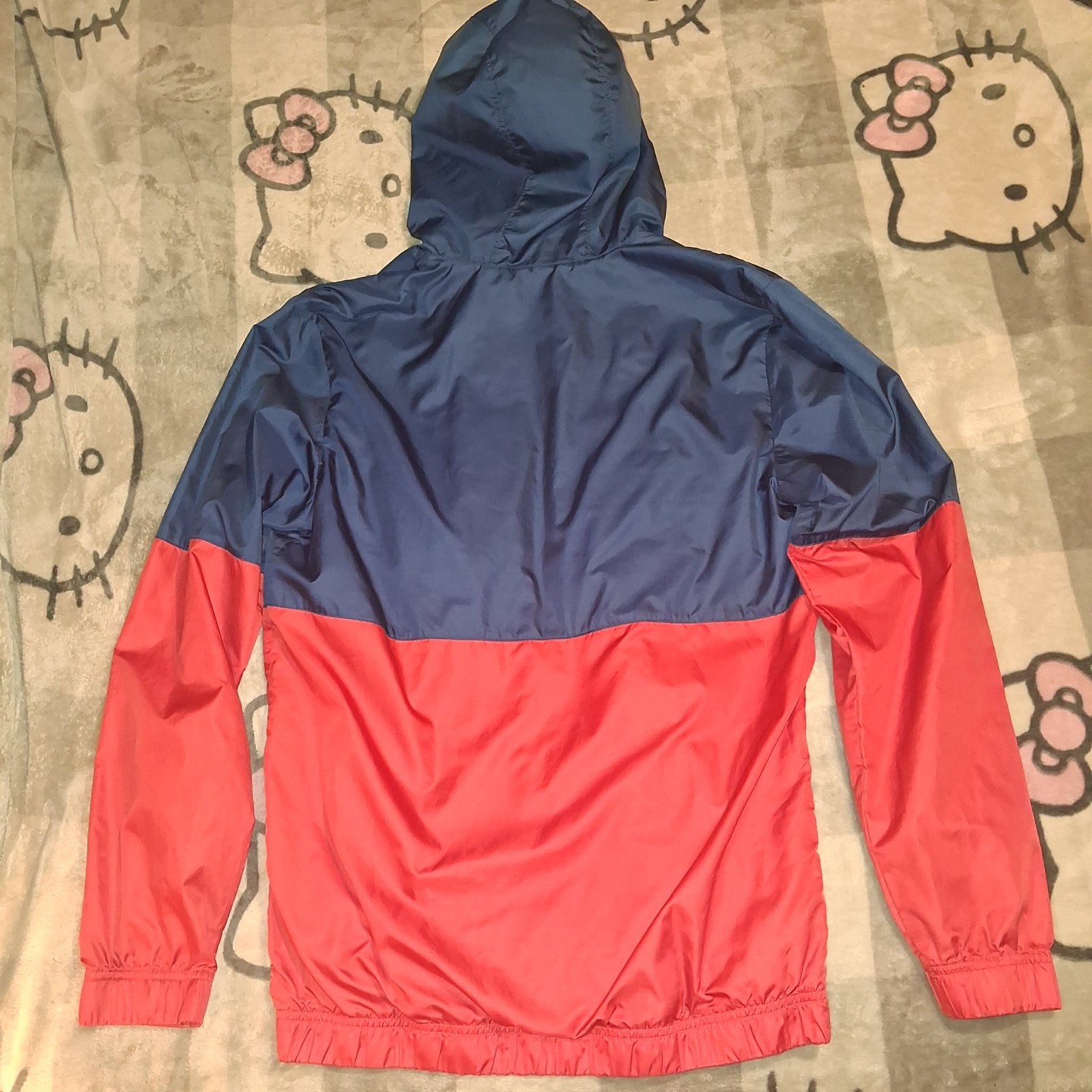 Adidas - Windbreaker Jacket Mens Small - Red & Blue - Axis Hooded Training Track thumbnail 3