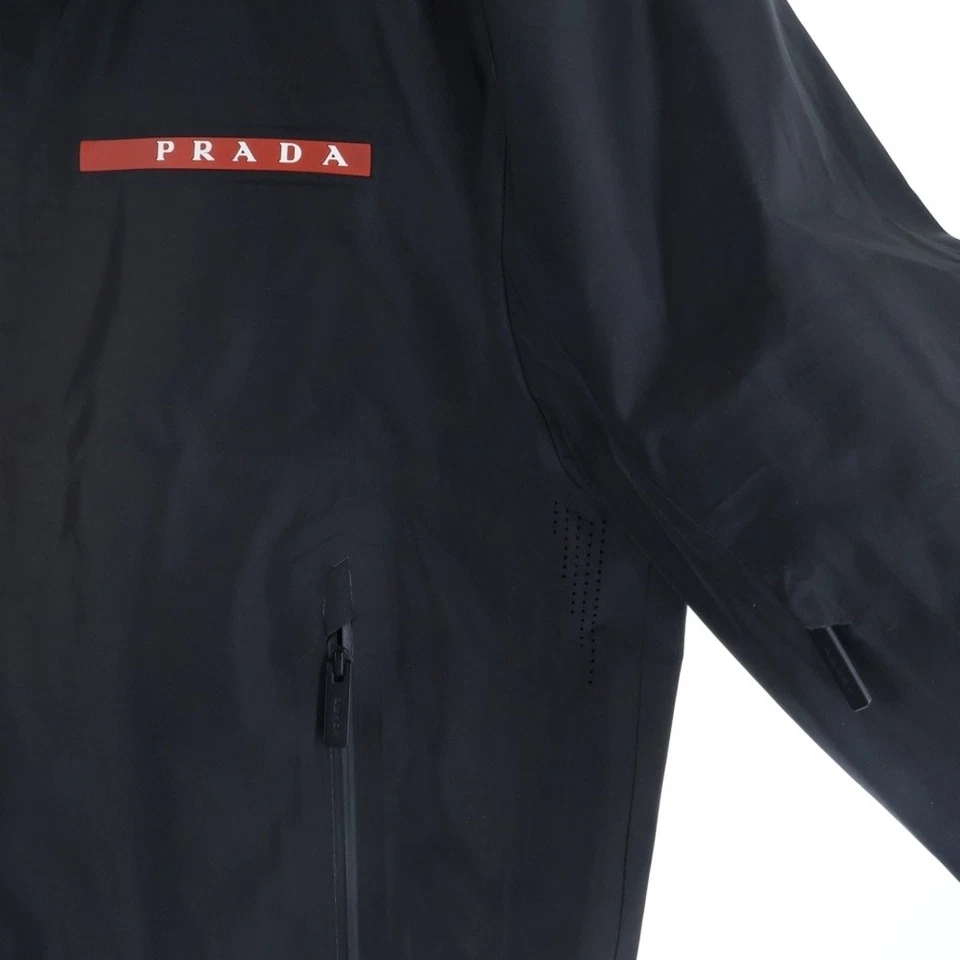 PRADA Extreme-tex Windbreaker Recycled Polyester Waterproof Zip Up Hooded Used 6 - Image 4 of 4