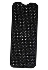 Bath Mat   40 x 16 Inch Extra Long Non Slip Bathtub Mat   Anti Slip Black