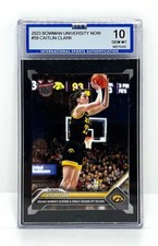 2023 BOWMAN UNIVERSITY NOW #59 CAITLIN CLARK ROOKIE CARD - ISA 10 GEM MINT