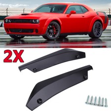 For Dodge Challenger Rear Bumper Canards Splitter Diffuser Spoiler Glossy Black