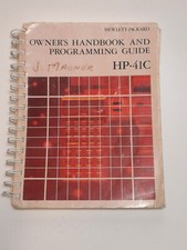 HP-41C HP-41CV Owner's Handbook Programming Guide Hewlett Packard Rev D Dec 1982