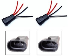 Wire Pigtail 2L Male 9011 HIR1 Two Harness Head Light Connector Plug Socket Lamp