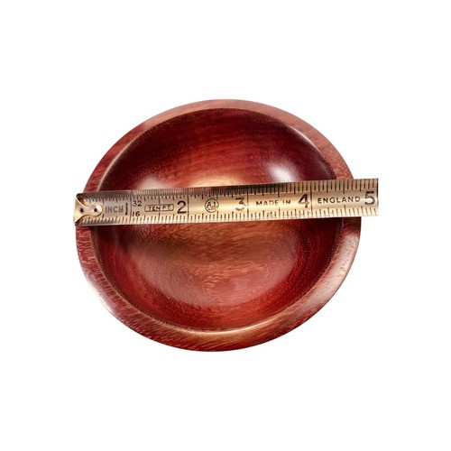 Handcarved Purple Heart Wood Shallow Bowlx1 Vasex1 - Picture 13 of 14