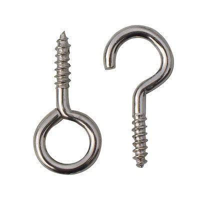 B R TRIMMINGS HOOKS AND EYES FOR NET CURTAIN WIRE SILVER CHROME SCREWS PICTURE HANGING FRAME
