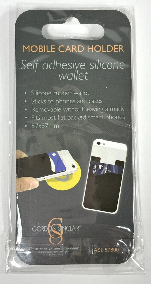 Mercedes-Benz Smart Silicone Mobile Phone Wallet Card Holder 3M Stick iPhone - Image 3 of 4
