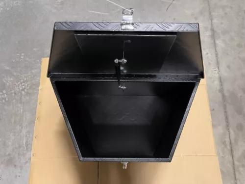 Black 725x420x460mm Aluminium Draw Bar Caravan Trailer Tool Box Top Open Box - Picture 6 of 10