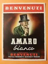 Etichetta - Amaro Bianco - Fratelli Messerotti - Benvenuti - Distilleria Modena.