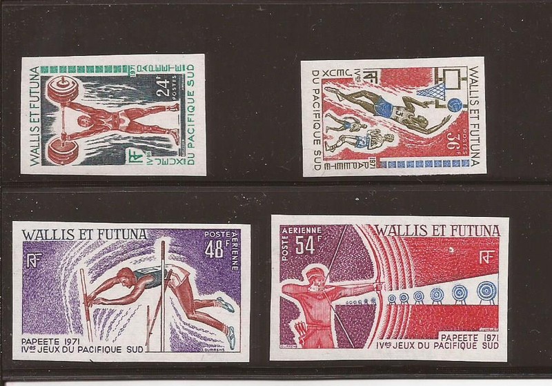 WALLIS & FUTUNA ISLANDS(OLYMPICS) UNLISTED IMPERF SET OF 4 (1971)