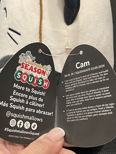 Squishmallow 8 Zoll CAM The Holiday Cookie SELECT SERIES Fliege 2024 NEU! - Bild 7 von 8