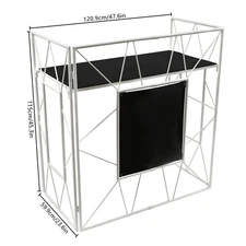 DJ Display Stand, DJ Event Booth Facade, Portable DJ Facade Booth Table, DJ Cont