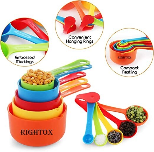 10-Piece Measuring Cups & Spoons Set – Professional Kitchenware for Precision