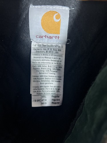 Giacca Carhartt J130 verde muschio invecchiato 4X - Foto 4 di 17