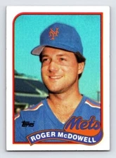1989 Topps  #735  Roger McDowell     Pitcher     New York Mets  FREE shipping