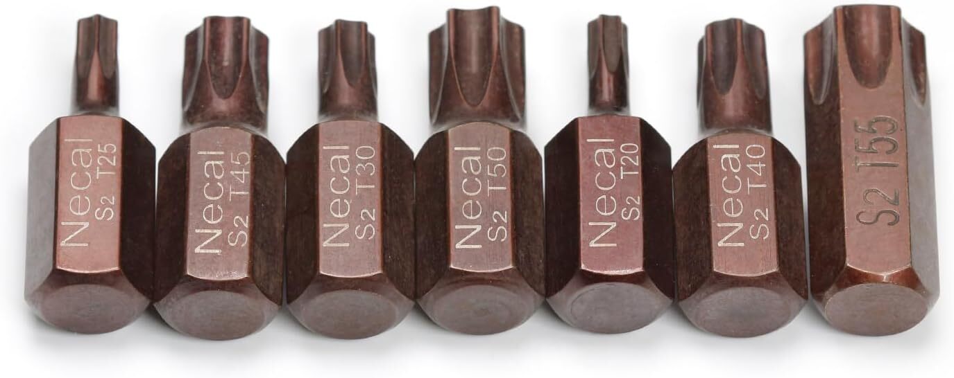 Utoolmart 7pc Torx Screwdriver Bit Set T20-T55 6 Point Bits