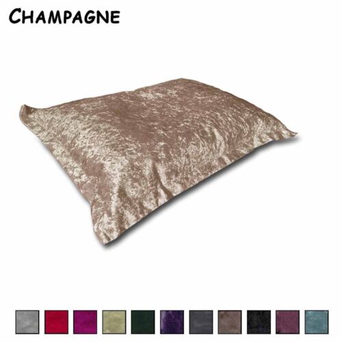 CRUSHED VELVET Beanbag Lounger Cushion Bean Bag Seat Pillow Comfy Kids Adults UK - Picture 11 of 30