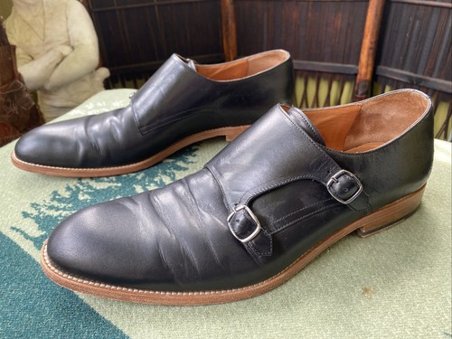 Herren 44 Millburn Doppel Mönch Riemen Elegant Schuhe 11 M Schwarz Kalbsleder Leder - Bild 2 von 6