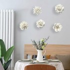 Ceramic Flowers Wall Decoration 3D Flower Wall Hanging Art Decor Handmade