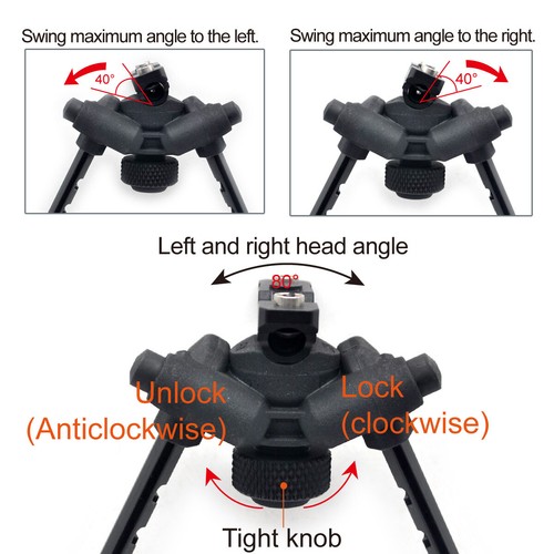Bípode para rifle de 7,5 a 10,6 pulgadas compatible con M-rail