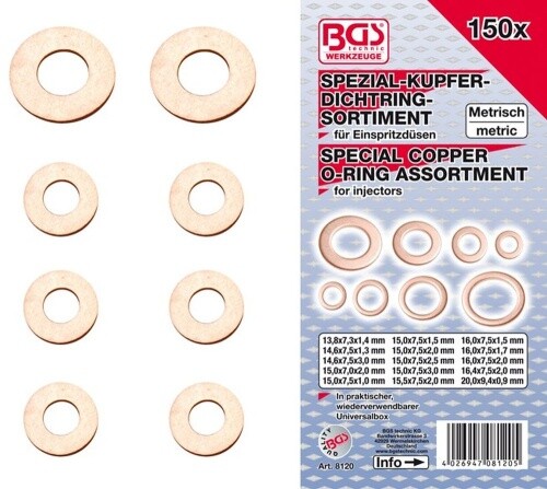 Bgs EinspritzdüSen-Kupferring-Sortiment | 150-Tlg.-image
