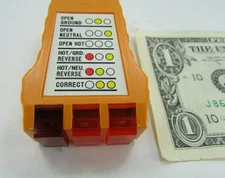 UL Listed Electrical Receptacle Wiring Tester Plug 110VAC to 125VAC Polarity