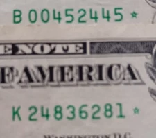 Two $1 Dollar Star Replacement Notes 2013 And 2017A