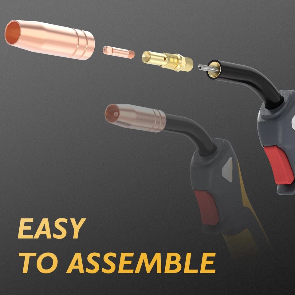 Antorcha de pistola de soldadura MIG para Lincoln Magnum 100L K530-5, pistola MIG 100A cable de 10 pies Foto 3 de 4