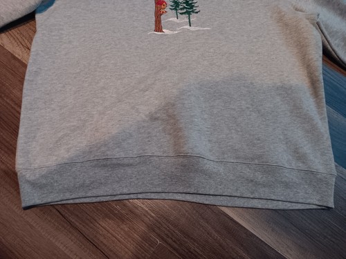 Basics editions women size Large gray christmas embroidered sweater NWT - Picture 6 of 19