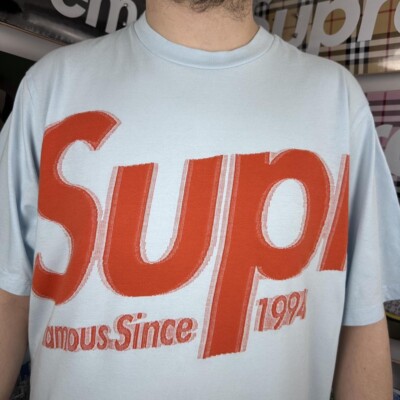 Supreme Intarsia Spellout S/S Top Blue