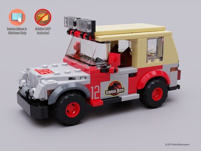 lego jurassic park jeep instructions