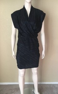 rachel roy pleated metallic wrap dress