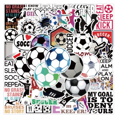 20 Random Soccer Sport Stickers Futbol Athletic Decals Laptop Car Hydro Locker