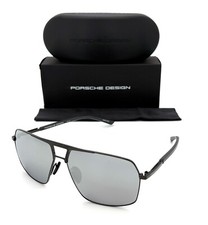 PORSCHE DESIGN P8930 745 Black / Gray Mirror 63mm Sunglasses