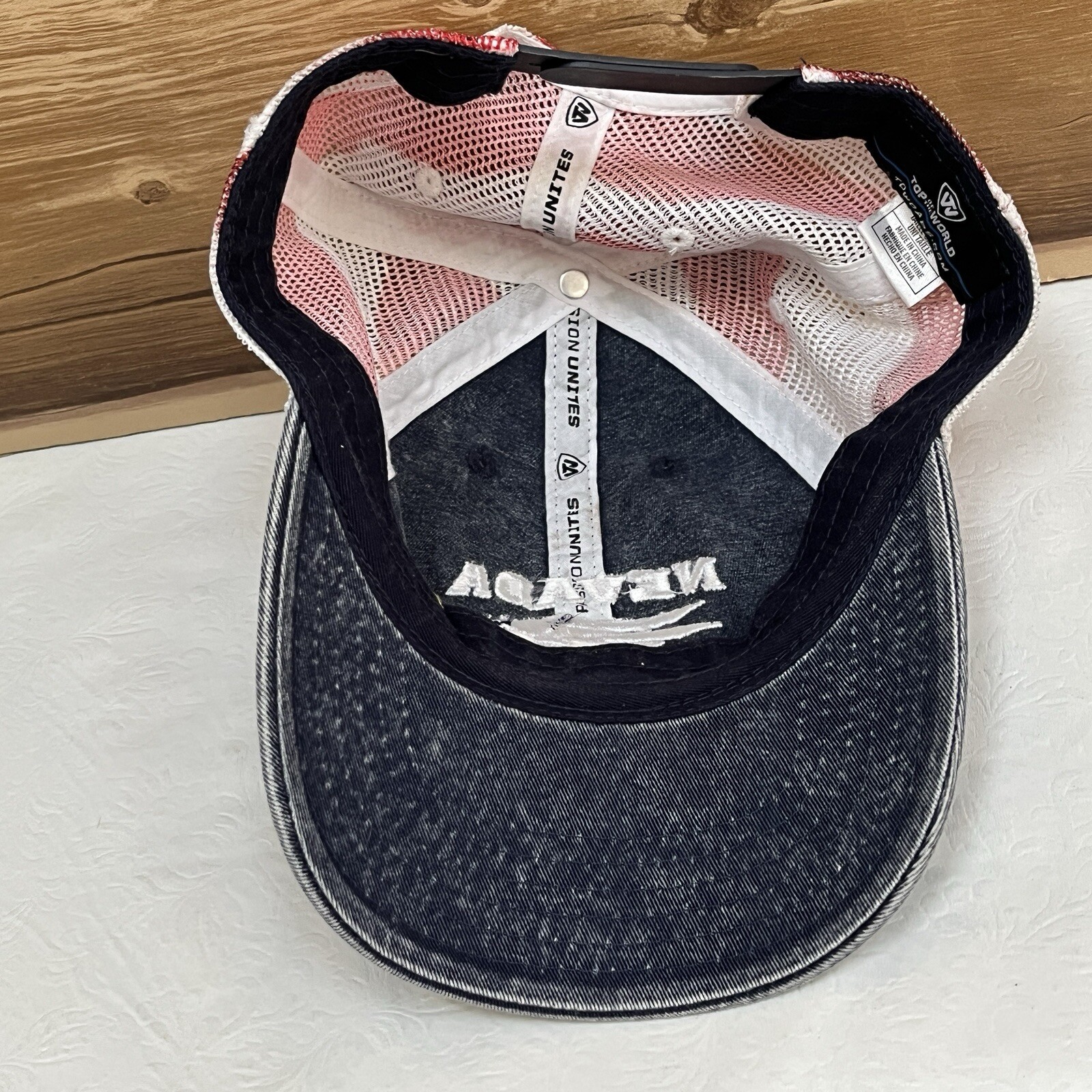 Nevada Wolf Pack Hat Cap Snap Back Multicolor Mes… - image 8