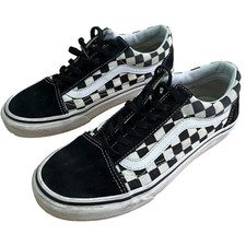 VANS Old Skool Checkerboard Skate Shoes Women's Size 7 Men's 5.5 Black White