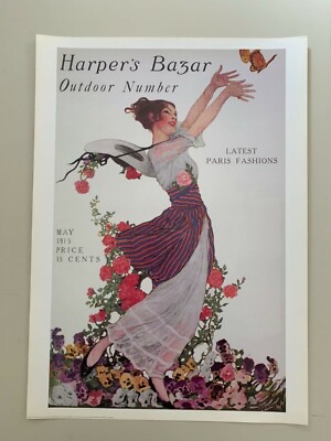 HARPER'S BAZAR FRONT COVER, MAY 1915, RARE AUTHENTIC 1995 PRINT | eBay