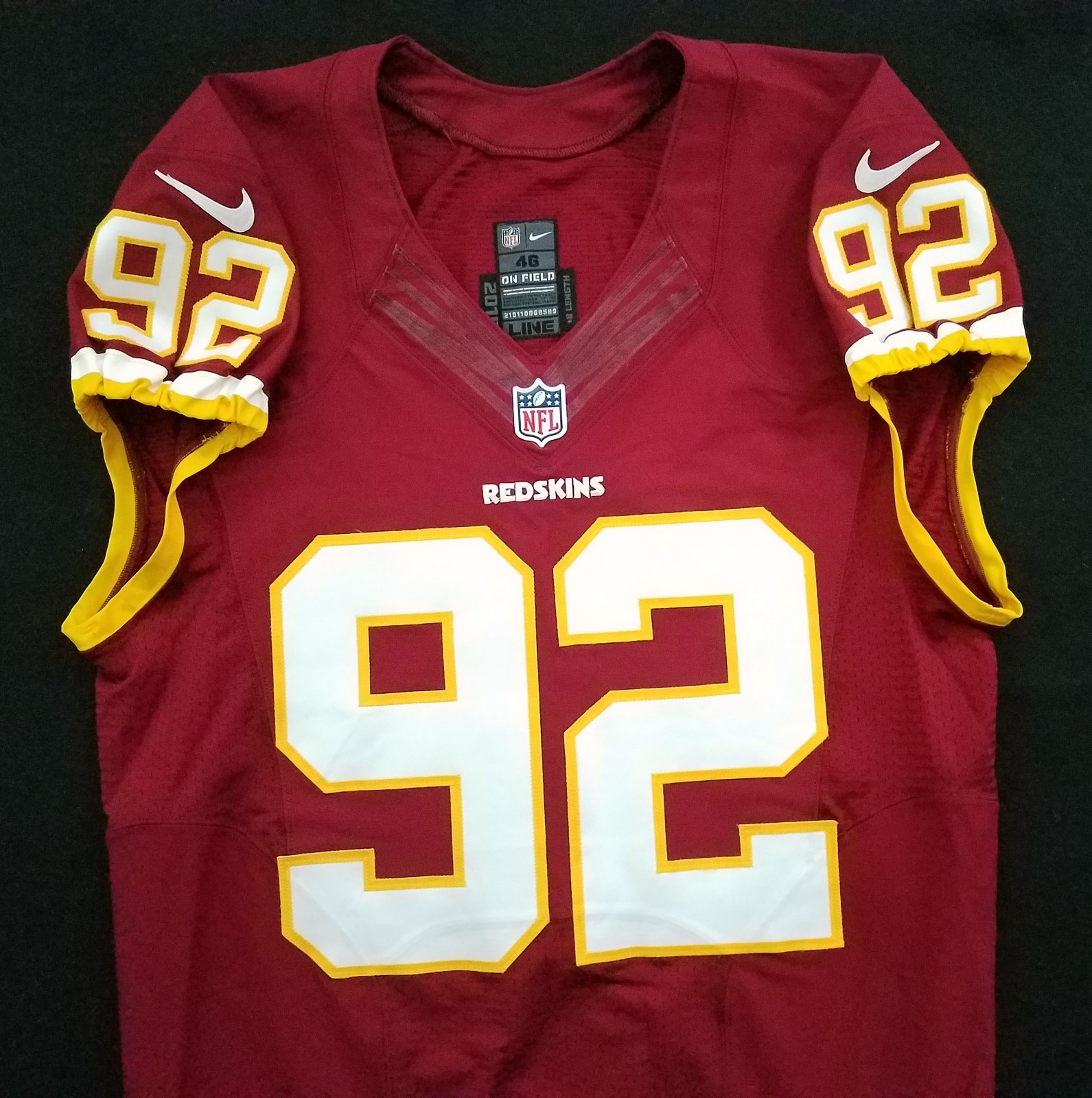 92 of Washington Redskins NFL Locker Room Game Issued No Nameplate Jersey eBay