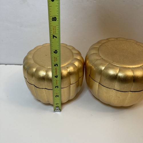 Portagioie vintage metà secolo nidificazione bigiotteria tono oro Giappone - Foto 3 di 8