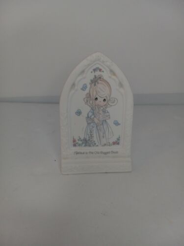 Precious Moments I Believe In The Old placa de cruz resistente porcelana Enesco 1993 - Imagen 3 de 5