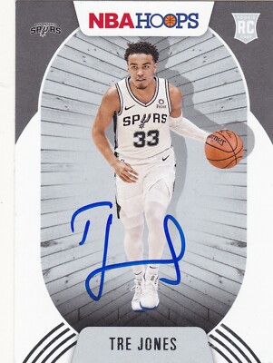 TRE JONES SAN ANTONIO SPURS SIGNED ROOKIE CARD DUKE BLUE DEVILS