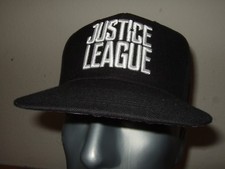 Justice League DC Comics Black Embroidered Snapback Adjustable Fit Cap Hat JL