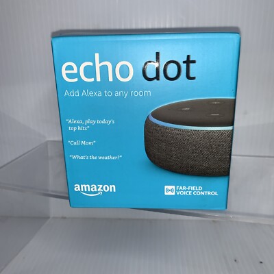 Echo Dot Amazon Smart Speaker 3rd Generation with Alexa Charcoal NEW In Box
